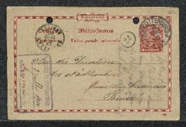 Carte postale de Mr Willfroth (Allemagne, Charlottenburg) offrant en vente un tableau de Peter Pa...