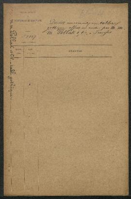 Dossier concernant deux tableaux offerts en vente par MM. Pollak & Cie (Allemagne, Francfort-...