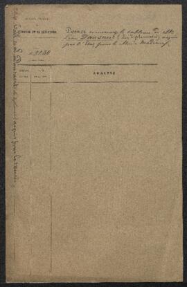 Dossier concernant le tableau de Léon Dansaert, Les diplomates (inv. 2870), figurant à l’Expositi...
