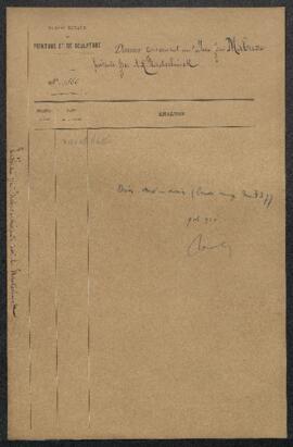 Dossier concernant Vierge et Enfant par Jan Gossaert dit Mabuse (inv. 3377) acquis de L[ouis] Mae...
