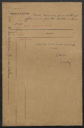 Dossier concernant quatre tableaux offerts en vente par le marchand d’art H.O. Miethke (Autriche,...