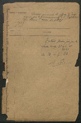 Dossier concernant les œuvres acquises par le gouvernement à la suite du salon triennal de 1887, ...