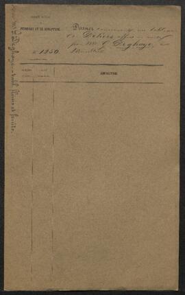 Dossier concernant un tableau de Deckers représentant une Corbeille de fruits et fleurs, offert e...
