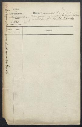Dossier concernant le modèle en plâtre du groupe Les danseuses exécuté par feu Charles Geerts (in...