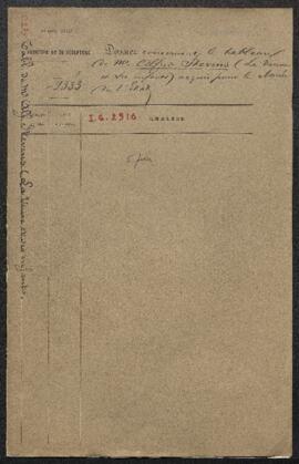 Dossier concernant le tableau de Alfred Stevens, La veuve et ses enfants (inv. 2916), commandé pa...