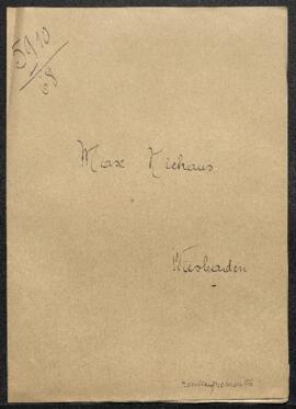 Dossier concernant une demande de Mr Max Niehaus (Allemagne, Wiesbaden) relative à l'obtention de...