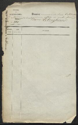 Dossier concernant deux tableaux anciens, une Extase de saint François d’Assise attribuée à Zurba...