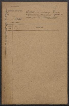 Dossier concernant deux tapisseries anciennes offertes en vente par Mr J. Langeveld (Bruxelles). ...
