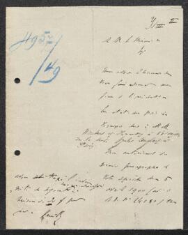Dossier concernant le remboursement des frais de voyage à Paris de MM. [Alphonse-Jules] Wauters e...