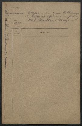 Dossier concernant une collection de gemmes et camées antiques (1009 numéros), offerte en vente p...