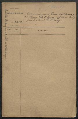 Dossier concernant deux tableaux de feu Nicaise De Keyser acquis parmi ceux présentés en 1887 et ...