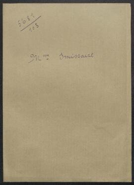 Carte postale de Mme Smissaert (Mortsel) demandant une photographie de l’œuvre intitulée Vers la ...