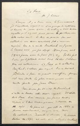 Dossier concernant La Raie de James Ensor (inv. 4489), œuvre acquise de l’avocat Elie Burthoul (B...