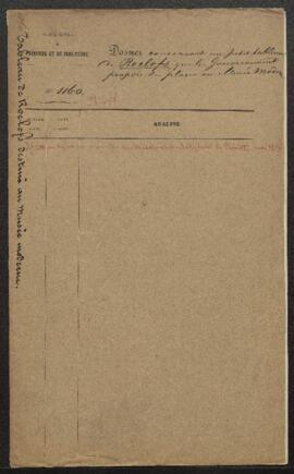 Dossier concernant un Paysage de Roelofs (inv. 2094) échu au gouvernement lors du tirage au sort ...