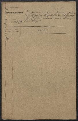 Dossier concernant une épreuve en plâtre de la porte du baptistère de Florence par Ghiberti (inv....