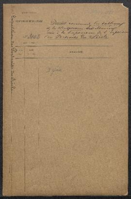 Dossier concernant l’Exposition de portraits des maîtres du siècle (Bruxelles, Ancienne Cour), le...