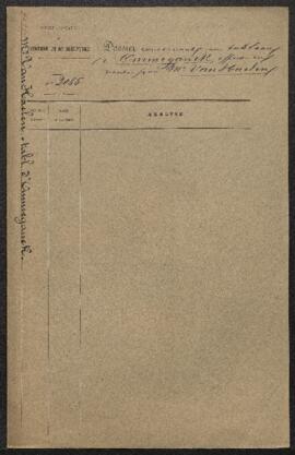 Dossier concernant un tableau peint par P. B. [Balthazar Paul ?] Ommeganck représentant un Paysag...