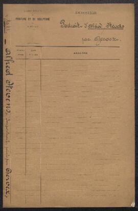 Dossier concernant le Portrait d’Alfred Stevens peint par Henri Gervex (inv. 3594), offert en ven...