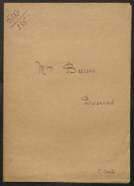 Dossier concernant un Portrait de Femme, demande d’identification du peintre émanant de Mme Maria...