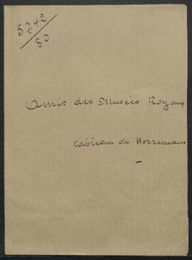 Dossier concernant un tableau de Jan Jozef Horemans le Vieux représentant une Réunion dans un int...