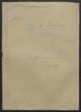 Dossier concernant Arumskelken, tableau de François vande Fackere, acheté par le Ministère des Sc...