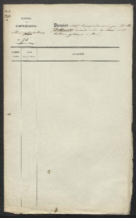Dossier concernant un tableau gothique offert en vente par Mr Debbaudt. — Sans suite.