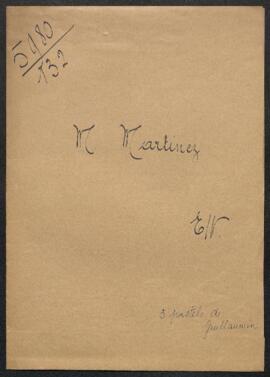 Dossier concernant Portrait de l’artiste, Portrait de Mr Martinez et Portrait de Mme Martinez, tr...