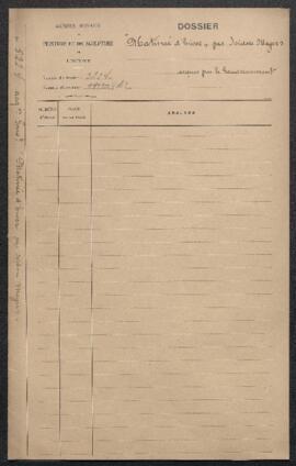 Dossier concernant et Matinée d’Hiver par Isidore Meyers (inv. 4012).