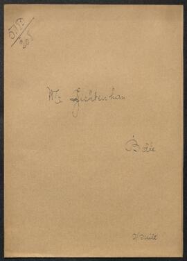 Dossier concernant l’avis de décès de Mr Barth, membre de la société des Beaux-Arts de Bâle.