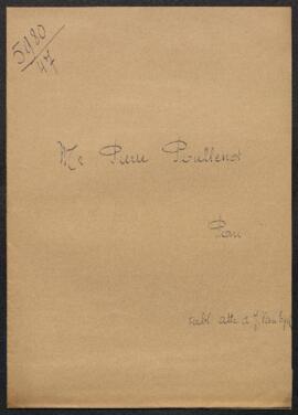 Dossier concernant une demande de Pierre Poullenot (France, Pau) relative l'authenticité d'une Vi...