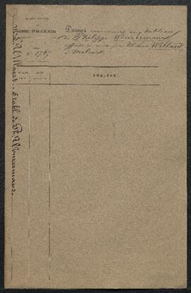 Dossier concernant des tableaux de Philips Wouverman, de Jean de Maubeuge et de Franck, offerts e...