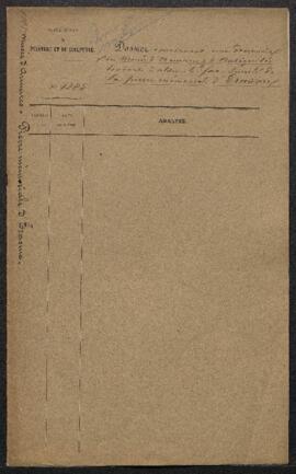 Dossier concernant une demande du Musée d’Armures et d’Antiquités tendant à obtenir le fac-similé...