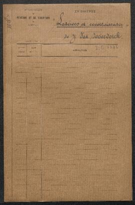 Dossier concernant deux œuvres de Joseph Van Severdonck soumises au Musée par l’artiste avec l’as...