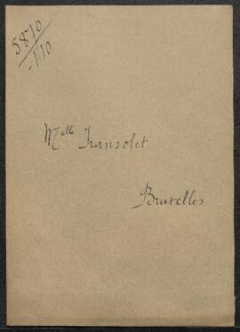 Dossier concernant la candidature de Mme Mariette Fransolet à un poste scientifique, appuyée par ...