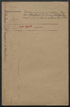 Dossier concernant un tableau du major [Alfred] Hubert, Les cuirassiers de Waterloo (inv. 3024) a...