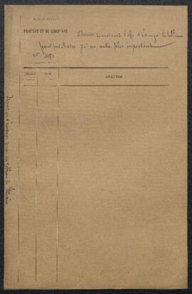 Dossier concernant la proposition de Mr Auguste Musin (Saint-Josse-ten-Noode) d’échanger le table...