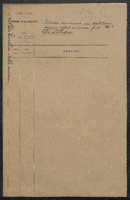 Dossier concernant un tableau ancien représentant un Chevalier sous le patronage de sainte Cather...