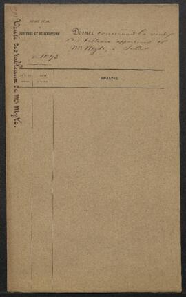 Dossier concernant trois tableaux offrets en vente par Mr L. Myte (Ixelles). — Sans suite apparente.