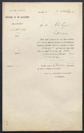 Dossier concernant trois tableaux de [Florimond] Boudrenghien représentant une Scène de la révolu...