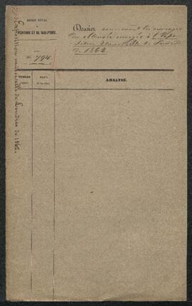 Dossier concernant les œuvres modernes du Musée envoyées à l’Exposition universelle de Londres de...