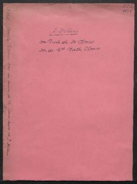 Dossier concernant le buste en bronze de Emile Closset par Julien Dillens (inv. 4505), offert en ...