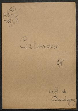 Dossier concernant un Paysage, tableau de [prénom] Daubigny, offert en vente par Mr Caluwaerts (B...