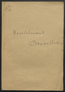 Demande de renseignements émanant de Mr L. Heuvelmans (Bruxelles) faisant partie des amis des Mus...