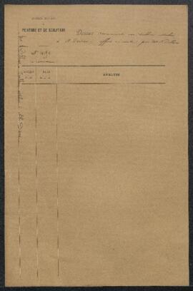 Dossier concernant un tableau attribué à Albert Dürer (sujet non mentionné), offert en vente par ...
