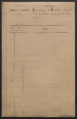 Dossier concernant un tableau peint en 1705 par Vigor van Heede représentant la Dédicace de notre...