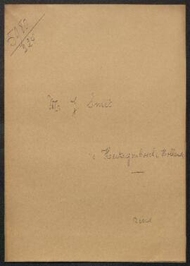 Dossier concernant une demande de Mr J. Smit (Pays-Bas, ‘s Hertogenbosch) relative au drapeau bra...