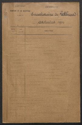 Dossier concernant le tricentenaire de la naissance de Rembrandt à Amsterdam en juillet 1906.