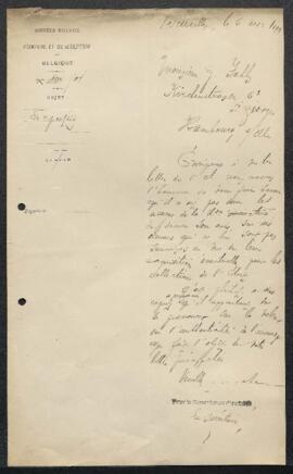 Dossier concernant une demande d’authentification d’un tableau de Henri Leys par Mr G. Fahl (Alle...