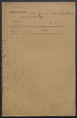 Dossier concernant un Portrait de Marguerite de Parme (inv. 3303), acquis de Mme Louise Masson (B...