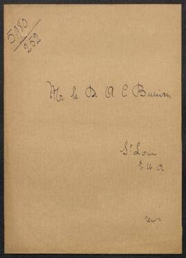 Dossier concernant une demande de renseignements de Mr A.C. Burian (Saint Louis USA) relative au ...